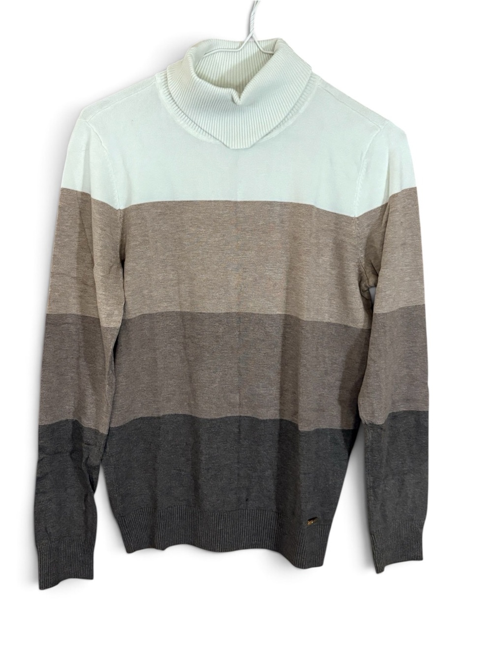 Calvin Klein Turtleneck Striped Pullover Career Sweater
